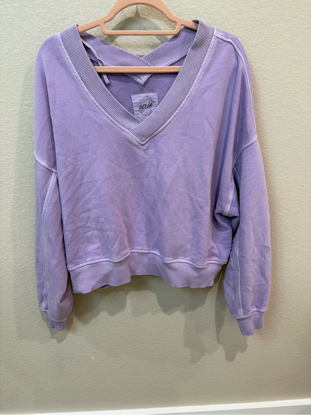 aerie Lavender V-Neck sweater